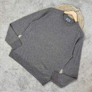 Qi New York Men’s 100% Cashmere Crewneck Sweater Longsleeve Classic Brown L